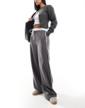 [ASOS DESIGN] ASOS DESIGN contrast panel pants in grey M Grey
