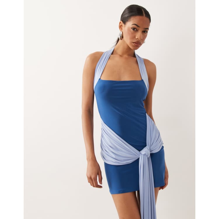 asos design halter mini dress - Halterneck - Women - Polyester - M Striped dress