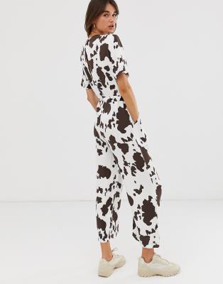 cow print jumpsuit