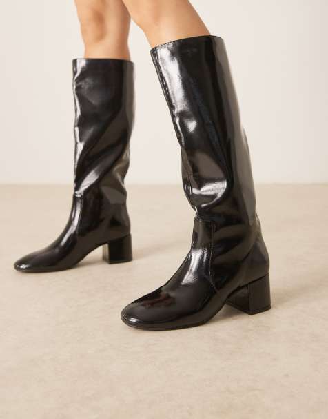 ASOS DESIGN - Cookie - Bottes montantes à enfiler avec bout rond - Noir - view 1