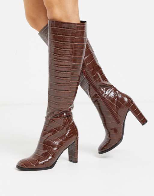 Brown store croc booties