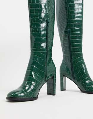 green crocodile boots