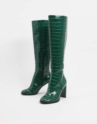 green crocodile boots