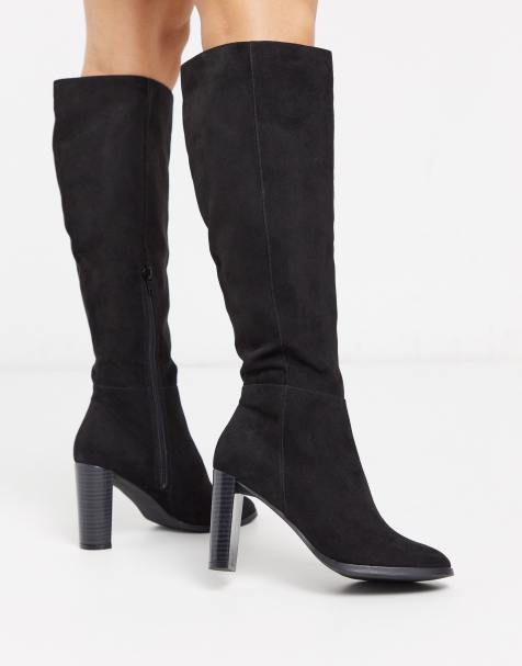 ASOS DESIGN – Cooper – Kniehohe Stiefel in Schwarz