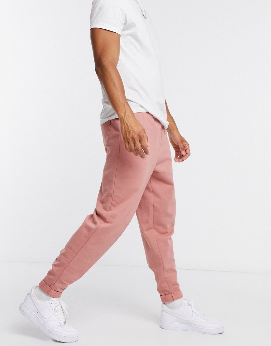 ASOS DESIGN coordinating organic oversized sweatpants in green-Pink
