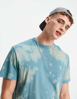 boohoo Men's Oversized Bleach Tie Dye Graphic T-Shirt