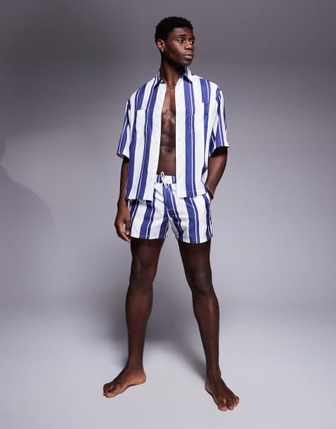 ASOS DESIGN - Coordinato bianco e blu a righe - view 1