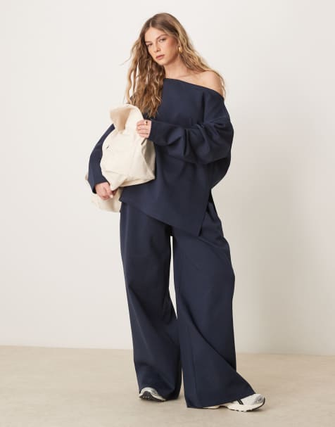 ASOS DESIGN - Coordinato blu navy in caldo cotone - view 1