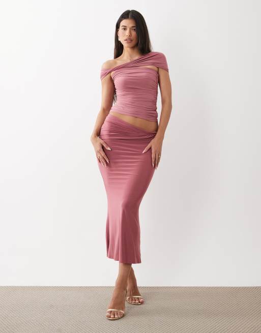 ASOS DESIGN - Coordinato color cipria intrecciato