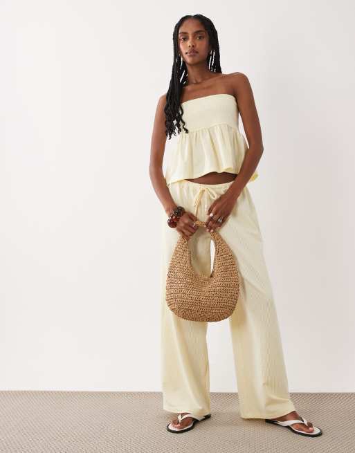 ASOS DESIGN - Coordinato color latticello a micro righe