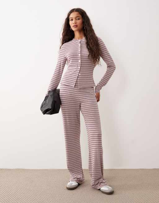 ASOS DESIGN - Coordinato color mora a righe
