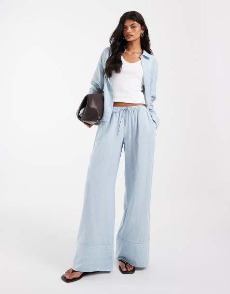 ASOS DESIGN - Coordinato con pantaloni blu a righe - view 1