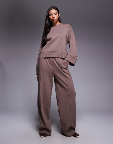 ASOS DESIGN - Coordinato in interlock color talpa scuro - view 1