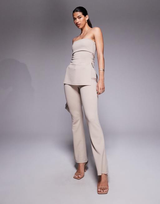 ASOS DESIGN - Coordinato in jersey twill color pietra