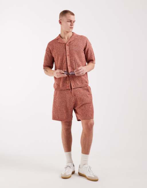 ASOS DESIGN - Coordinato in maglia color ruggine