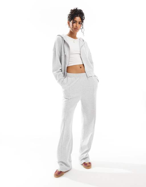 ASOS DESIGN - Coordinato in tessuto a nido d'ape color grigio mélange