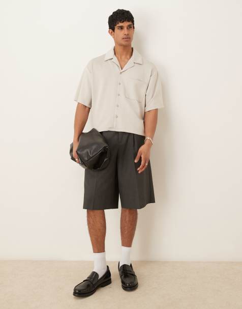 ASOS DESIGN - Coordinato oversize in tessuto scuba beige - view 1