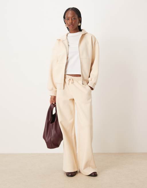 ASOS DESIGN - Coordinato premium pesante da 500 gsm color crema