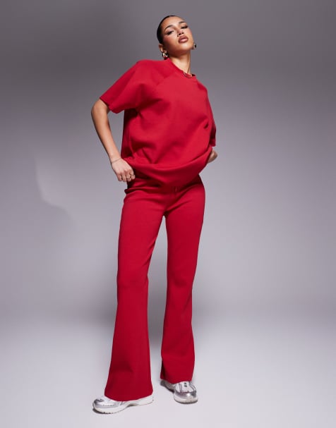 ASOS DESIGN - Coordinato rosso in caldo cotone - view 1