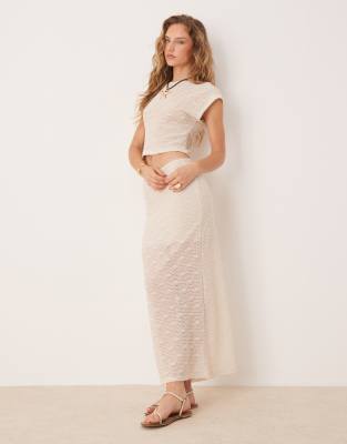 ASOS DESIGN - Coordinato semitrasparente beige - view 1