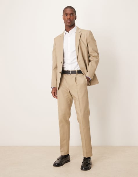 ASOS DESIGN - Coordinato slim in cotone morbido kaki - view 1