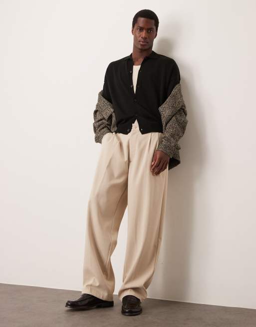 ASOS DESIGN - Coordinato taglio comodo in maglia nero