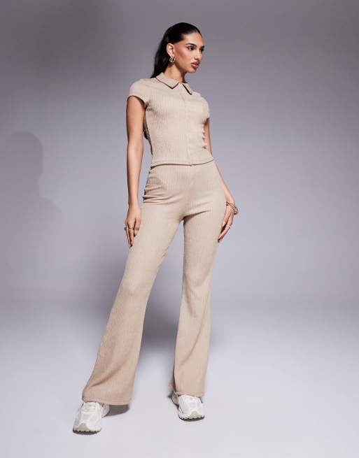 ASOS DESIGN - Coordinato testurizzato color oro
