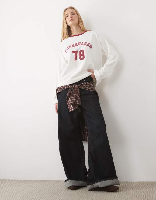ASOS DESIGN Copenhagen '96 long sleeve t-shirt in ecru, 2 of 4