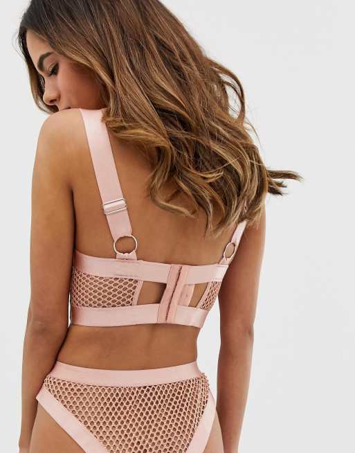 ASOS DESIGN Coppe Grandi - Agnes - Reggiseno con spalline spesse, rete e ferretto, 2 di 4