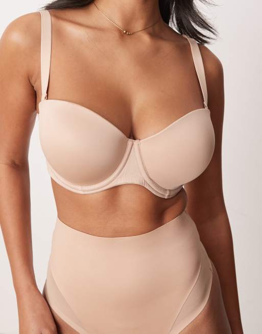 ASOS DESIGN Coppe Grandi - Reggiseno multiposizione preformato con ferretto beige, 3 di 4