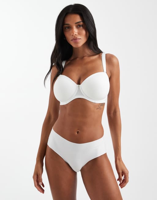 ASOS DESIGN Coppe Grandi - Reggiseno multiposizione preformato con ferretto bianco
