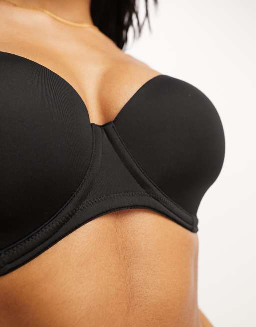 ASOS DESIGN Coppe Grandi - Reggiseno preformato multiposizione con ferretto nero, 3 di 4