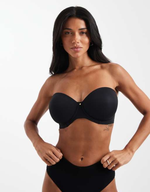 ASOS DESIGN Coppe Grandi - Reggiseno preformato multiposizione con ferretto nero, 2 di 4