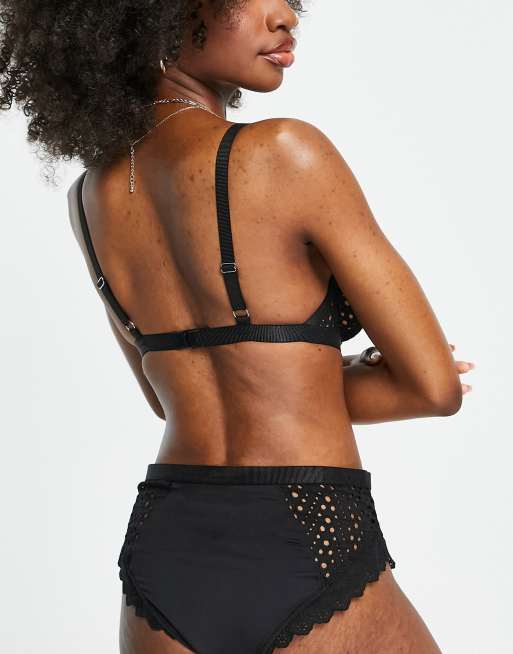ASOS DESIGN Coppe Grandi - Violet - Reggiseno preformato con ferretto e pizzo, colore nero, 2 di 4