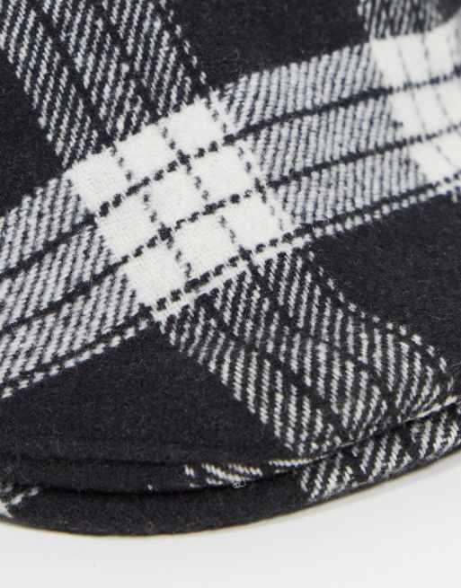 ASOS DESIGN - Coppola bianca e nera a quadri, 3 di 4