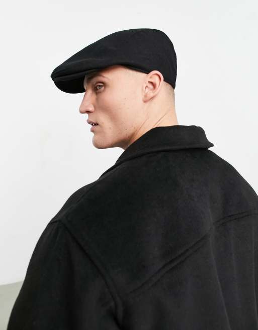 ASOS DESIGN - Coppola nera melton, 2 di 4