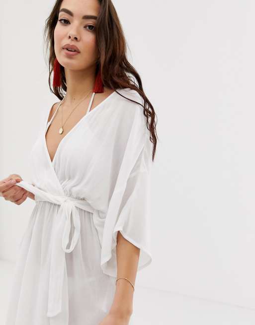 Kimono hot sale copricostume bianco