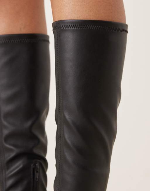 ASOS DESIGN Coral Bottes chaussettes à bout rond Noir ASOS