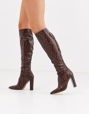 knee high boots snake