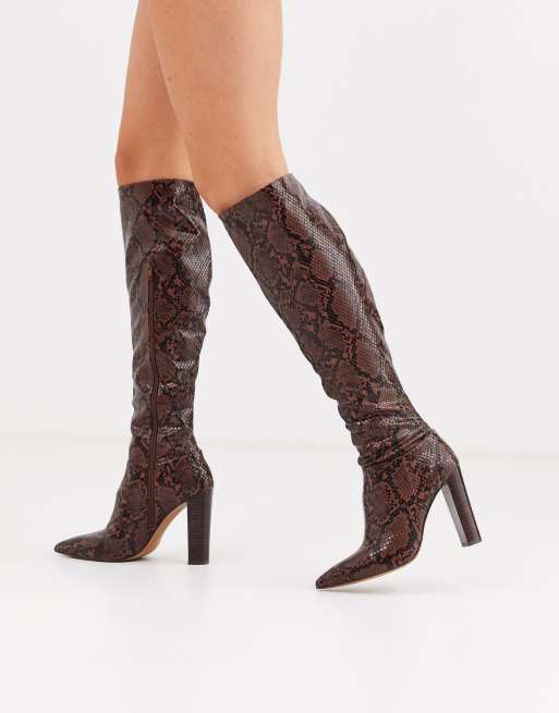 Asos snake 2024 print boots