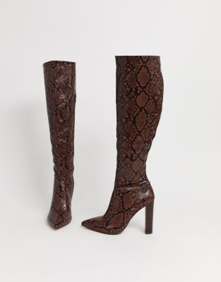 asos snake print boots