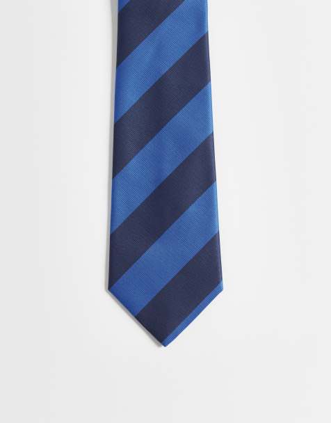 ASOS DESIGN - corbata a rayas azul - view 1