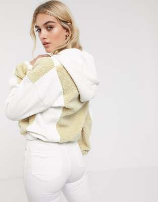 borg cropped jumper