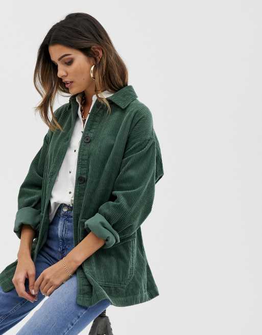 ASOS DESIGN cord belted jacket