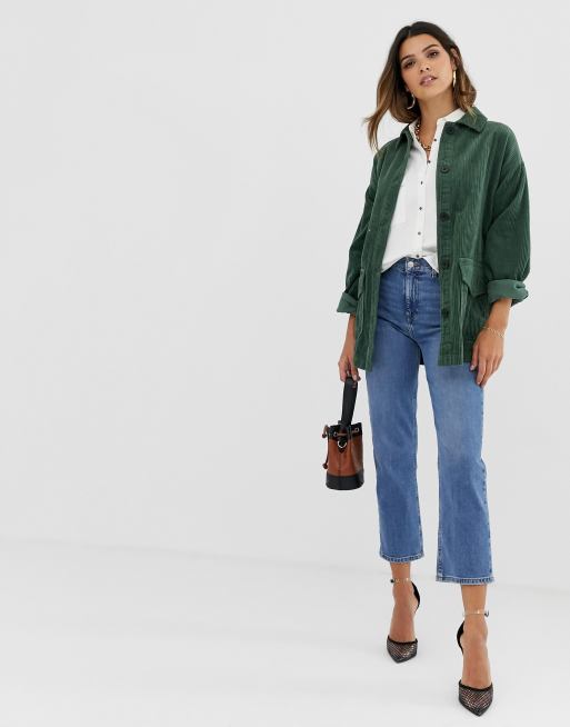 ASOS DESIGN cord belted jacket