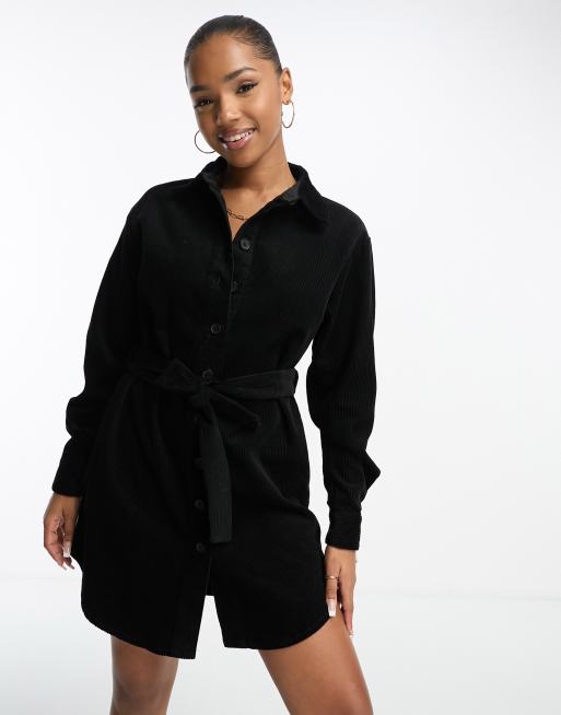 Asos black shirt dress on sale