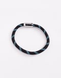 [ASOS DESIGN] ASOS DESIGN cord bracelet with clip clasp in black and blue-Navy No Size NAVY