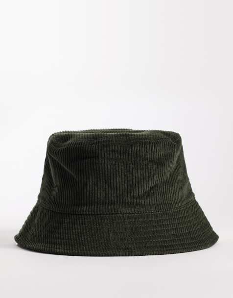 ASOS DESIGN cord bucket hat in dark green - view 1