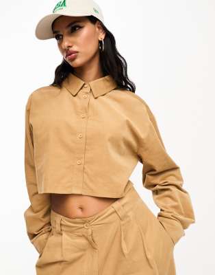 ASOS DESIGN oversized mix & match set in washed brown