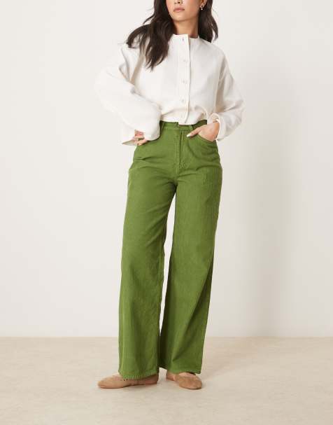 ASOS DESIGN cord dad jean in khaki - view 1